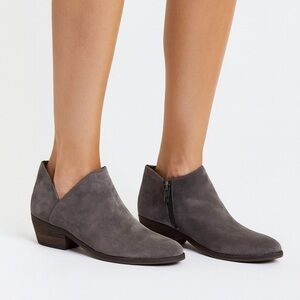 Lucky Brand Taupe Suede Ankle Boots